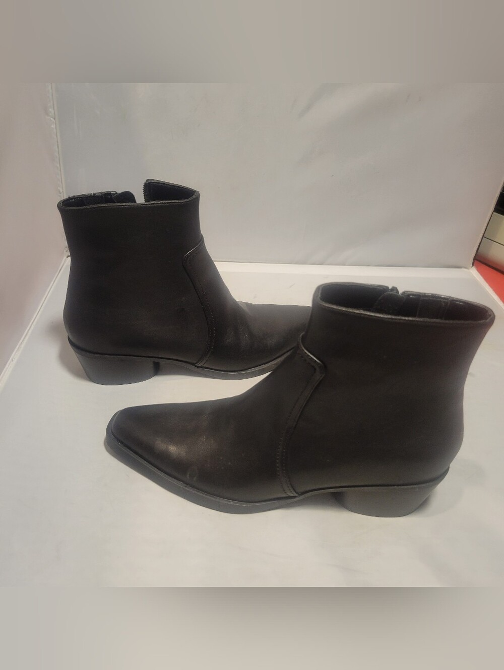 Dolce Vita Women's Ankle Boots Black Soft Leather Comfort Booties Size 9.5 M